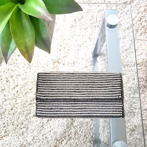 Pearl beaded envelope clutch